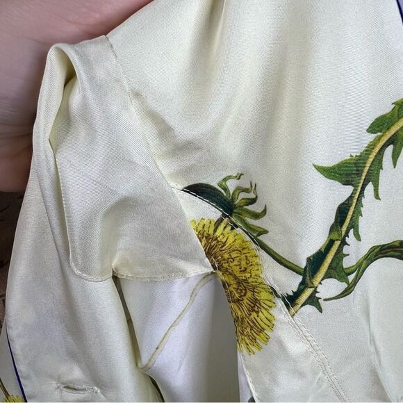 Sz 8 BURBERRY 100% Silk Floral silk poplin pajama shirt NWT $2090 MSRP - Picture 16 of 17